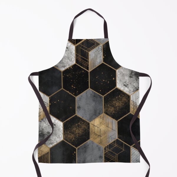 Artikelvorschau, Geometric Hexagonal Form Background in Gold Black White entworfen und verkauft von PhieoAlex.