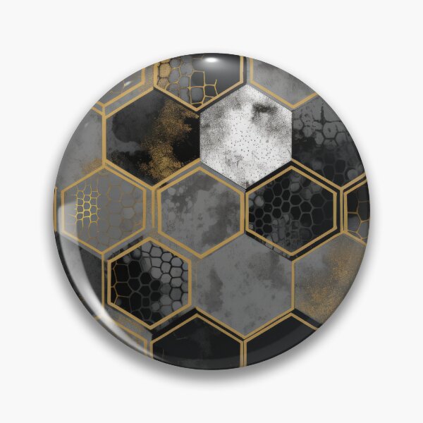 Artikelvorschau, Geometric Hexagonal Form Background in Gold Black White entworfen und verkauft von PhieoAlex.