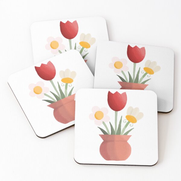 Item preview, Potted flowers  designed and sold by FunkyArtCo.