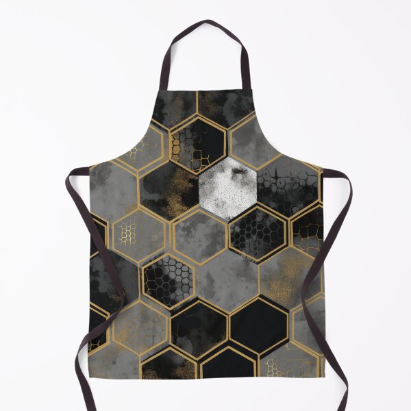 Artikelvorschau, Geometric Hexagonal Form Background in Gold Black White entworfen und verkauft von PhieoAlex.