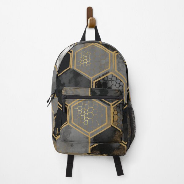 Artikelvorschau, Geometric Hexagonal Form Background in Gold Black White entworfen und verkauft von PhieoAlex.
