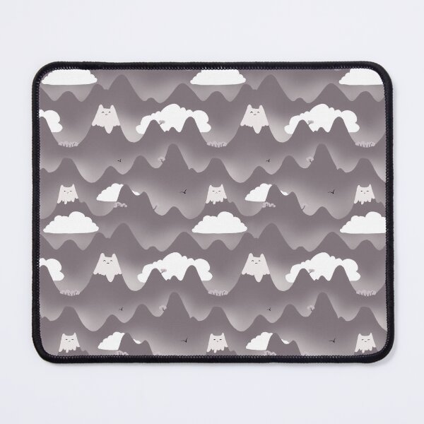 Item preview, Grey Red Cat Shaped Mountains designed and sold by Julia Sol.