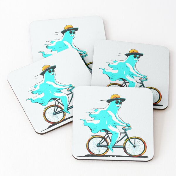 Item preview, Summerween - Leisurely Ghost Cyclist  designed and sold by pocketart2023.