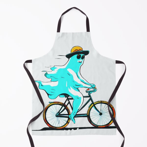 Item preview, Summerween - Leisurely Ghost Cyclist designed and sold by pocketart2023.