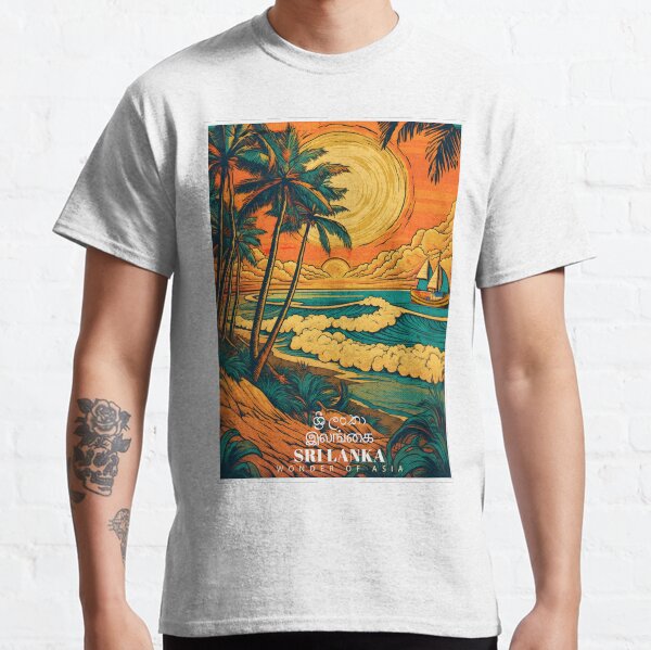 Aperçu de l'œuvre Sérénité au Sri Lanka : Golden Beach Sunset créée et vendue par Designbuddies.
