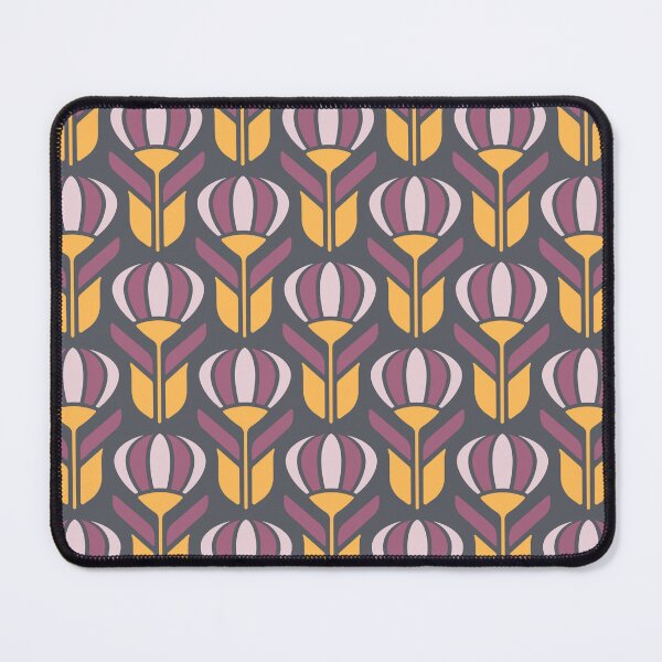 Item preview, KF 0027 D - Retro Vintage Flowers Minimalist 70s Modern Geometric Floral Pattern designed and sold by KhakiFinch.