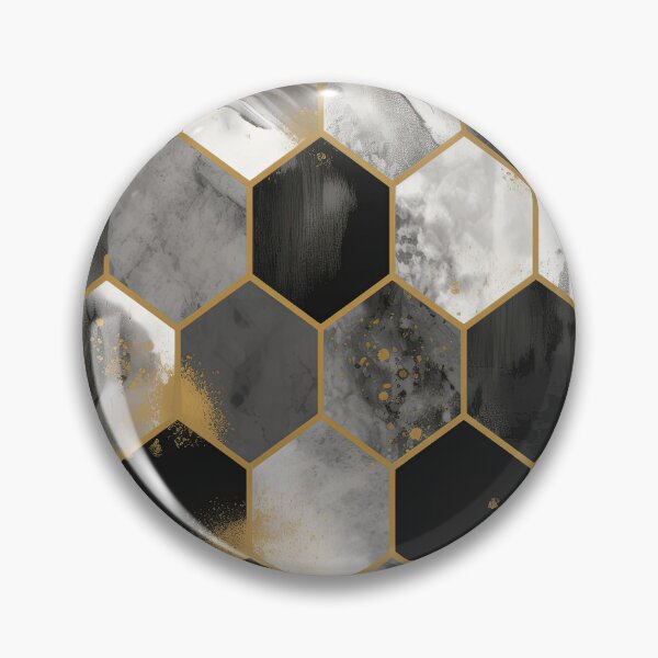 Artikelvorschau, Geometric Hexagonal Form Background in Gold Black White entworfen und verkauft von PhieoAlex.