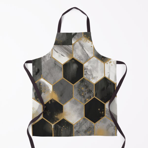 Artikelvorschau, Geometric Hexagonal Form Background in Gold Black White entworfen und verkauft von PhieoAlex.