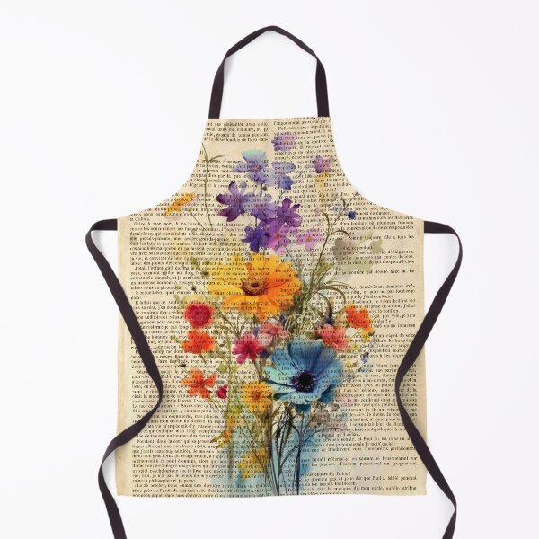 Item preview, Botanical print, on old book page - wildflowers designed and sold by Art by Lilia.