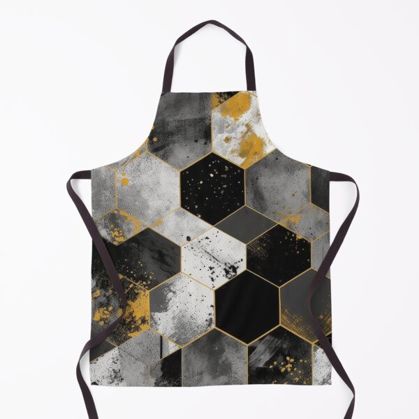 Artikelvorschau, Geometric Hexagonal Form Background in Gold Black White entworfen und verkauft von PhieoAlex.