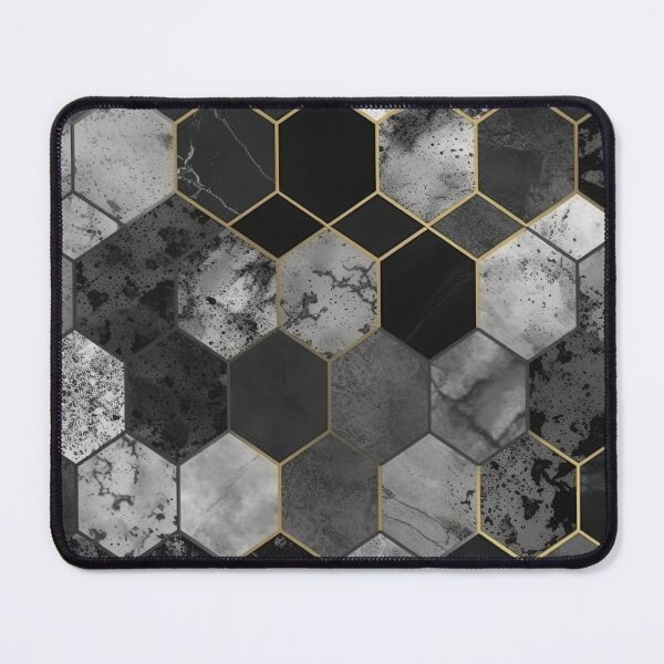 Artikelvorschau, Geometric Hexagonal Form Background in Gold Black White entworfen und verkauft von PhieoAlex.