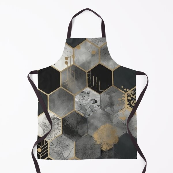 Artikelvorschau, Geometric Hexagonal Form Background in Gold Black White entworfen und verkauft von PhieoAlex.