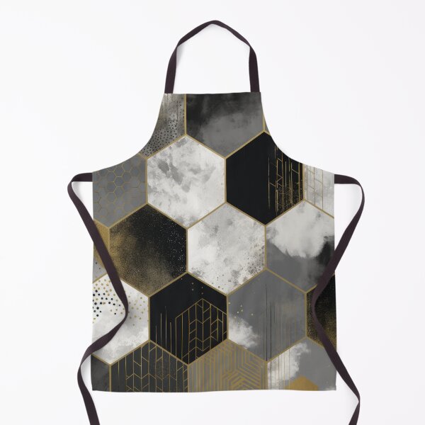 Artikelvorschau, Geometric Hexagonal Form Background in Gold Black White entworfen und verkauft von PhieoAlex.