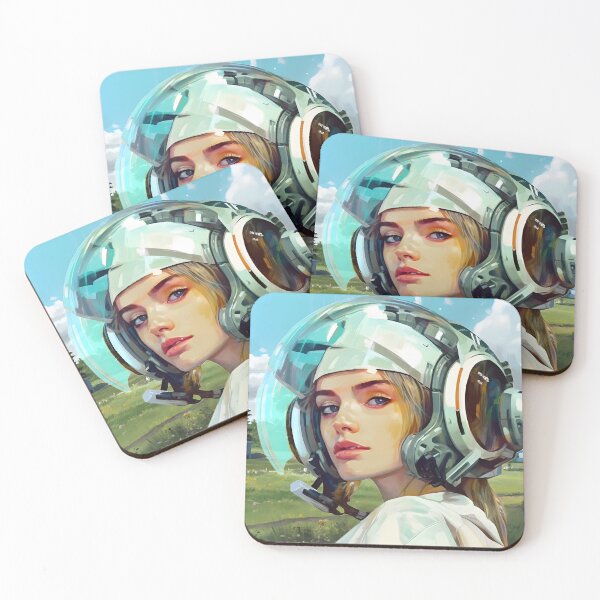 Item preview, Take Me To Tomorrow 4, futuristic space explorer, Scandinavian landscape, open field in a forest meadow, nature. designed and sold by FoxRobinRabbit.