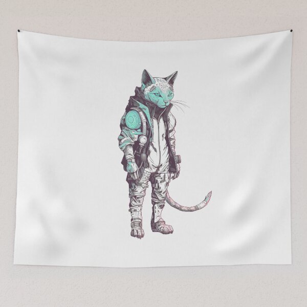 Item preview, Cyberpunk cat designed and sold by hamishby.