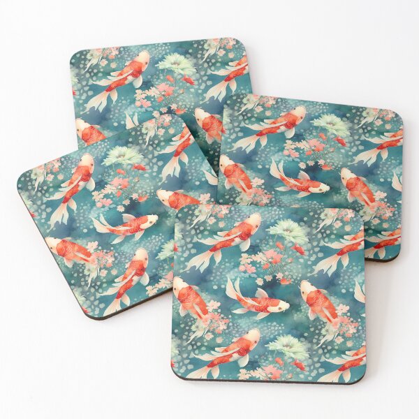 Item preview, Watercolor Koi Pattern designed and sold by Hibiskusmond.