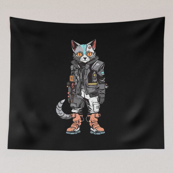 Item preview, Cyberpunk cat designed and sold by hamishby.