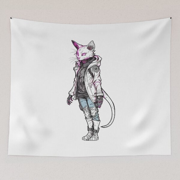 Item preview, Cyberpunk cat designed and sold by hamishby.