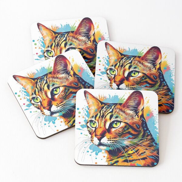 Item preview, Bengal Cat Collage Art - Creative Design with Multiple Elements for Feline Lovers and Art designed and sold by DooodleGod.