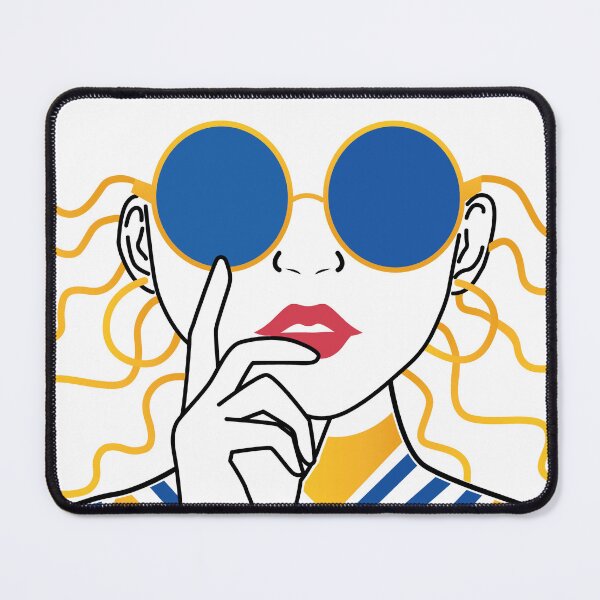 Item preview, Girl Boss Be Fearlessly Authentic, Fierce Female Illustration, Blue and Gold Locks, Motivational Art, Minimalist Modern Print Art Display Poster Wall Art, Mug Pillow Shirt Design designed and sold by Ekkswai.