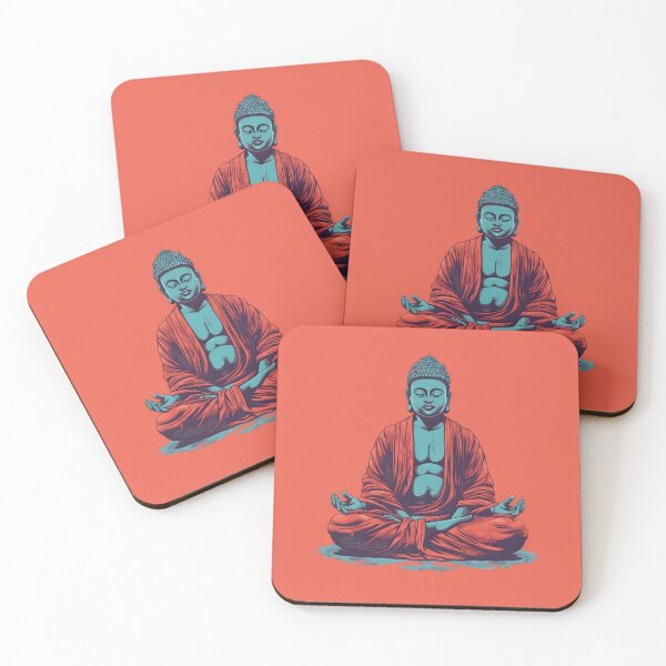 Item preview, Illustration of Buddha meditating. Warm and cold colors. designed and sold by DreamscapePixel.