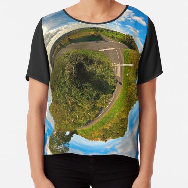 Country Roads - Killea Crossroads, Derry, N. Ireland Chiffon Top