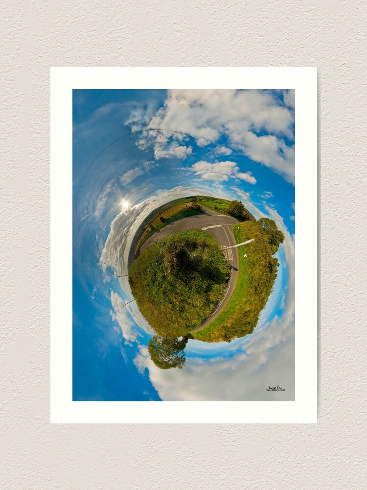 Alternate view of Country Roads - Killea Crossroads, Derry, N. Ireland Art Print