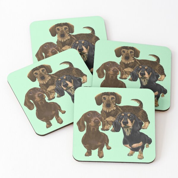 Item preview, The Gorgeous Dachshund Gang designed and sold by barksandsqueaks.