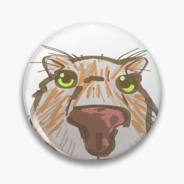 Item preview, Goofy cat pin designed and sold by lyndz3.
