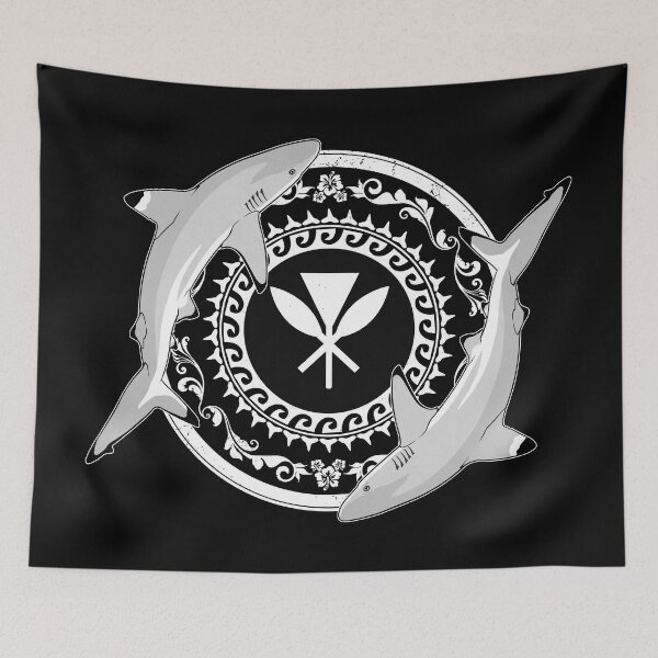 Item preview, Kanaka Maoli Blacktip Reef Shark designed and sold by NicGrayGraphic.