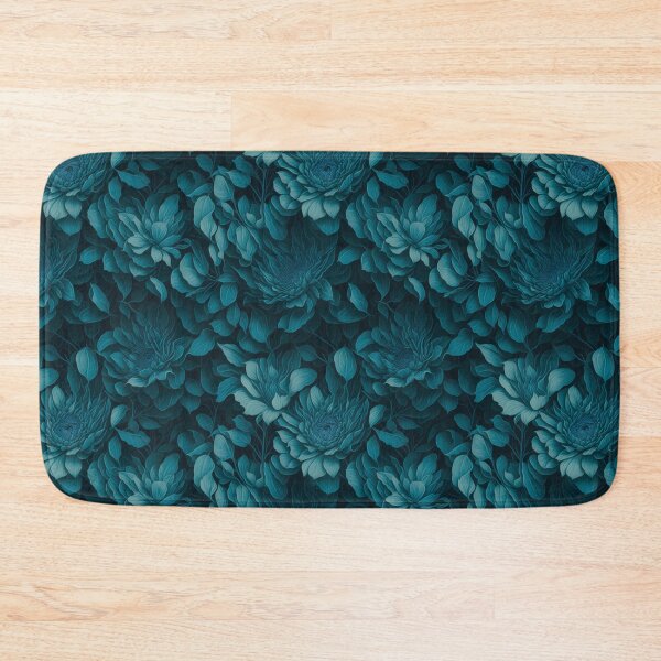 Item preview, Seamless All Over Flower Pattern cyan designed and sold by AiArtMerch.