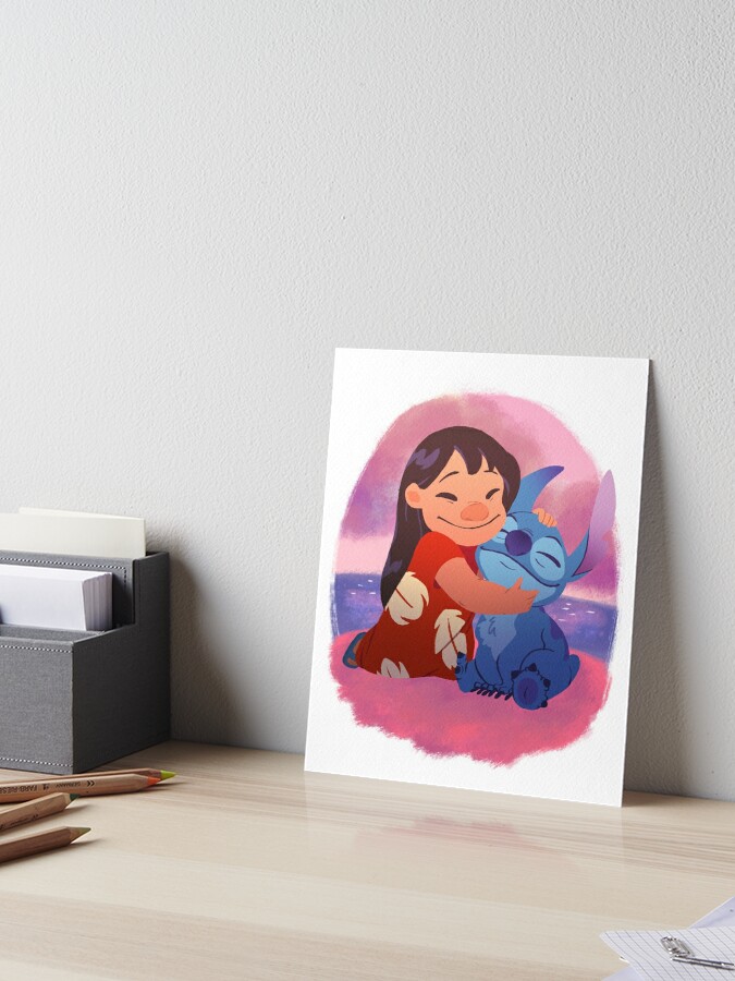 Lámina rígida for Sale con la obra «Lilo y Stitch» de