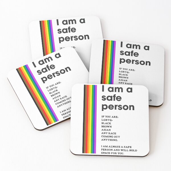 Item preview, Womens I am a Safe Person LGBTQ Ally Safe Space Pride Rainbow Flag V-Neck  designed and sold by tymngungdap.