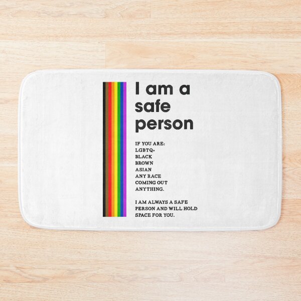 Item preview, Womens I am a Safe Person LGBTQ Ally Safe Space Pride Rainbow Flag V-Neck  designed and sold by tymngungdap.
