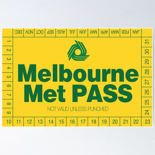 Artikel-Vorschau von Melbourne Met Pass, designt und verkauft von Green-over-red.