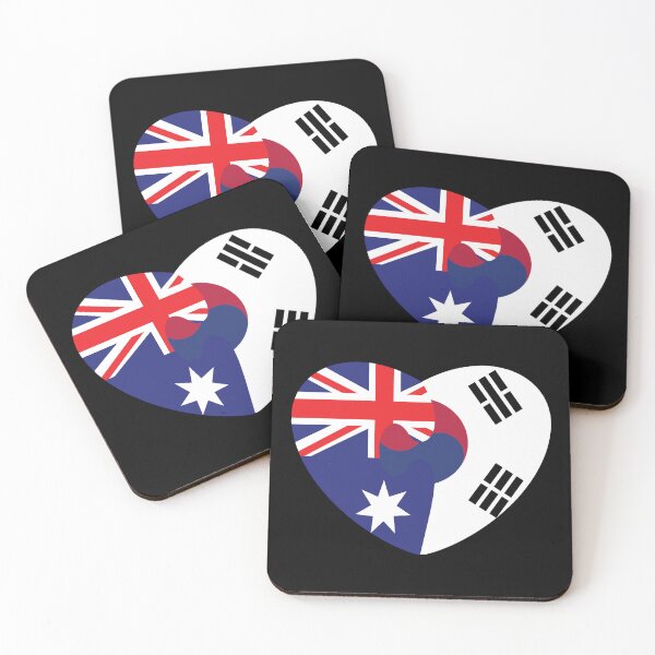Item preview, Australian Korean Flags Heart  designed and sold by SeoulJourner.