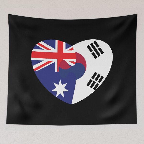 Item preview, Australian Korean Flags Heart  designed and sold by SeoulJourner.
