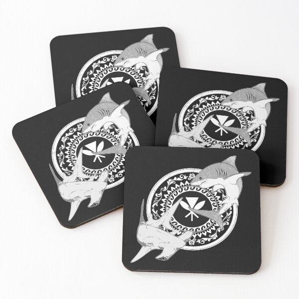 Item preview, Kanaka Maoli Hammerhead Great White Shark designed and sold by NicGrayGraphic.