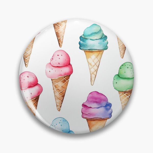 Item preview, Watercolour Ice Cream Seamless Pattern designed and sold by PatternStudios.