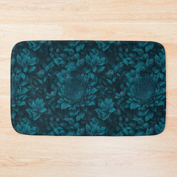 Item preview, Seamless All Over Flower Pattern cyan designed and sold by AiArtMerch.