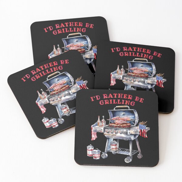 Item preview, I'd Rather Be Grilling, Watercolor Design BBQ Party designed and sold by UltimatePrintCo.