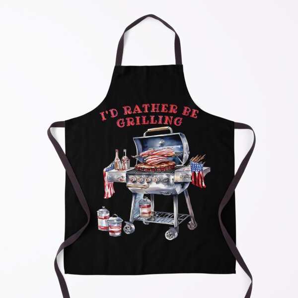 Item preview, I'd Rather Be Grilling, Watercolor Design BBQ Party designed and sold by UltimatePrintCo.