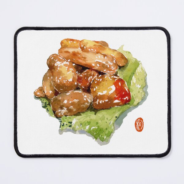 Item preview, Watercolor illustration Korean fried chicken designed and sold by zwke-art.