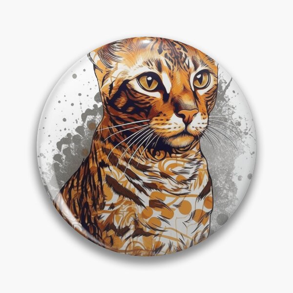 Artikelvorschau, - Vintage Bengal Cat Portrait Art Prints for Ornamentation and Style on entworfen und verkauft von DooodleGod.