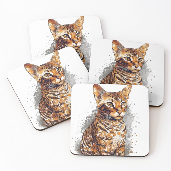 Item preview, - Vintage Bengal Cat Portrait Art Prints for Ornamentation and Style on designed and sold by DooodleGod.