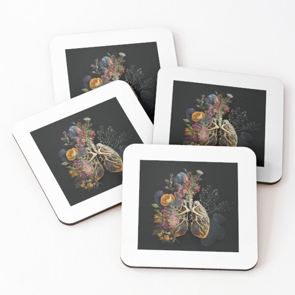 Item preview, Anatomy Lyngs Skeleton Art with Flowers designed and sold by MilenaThermalC.