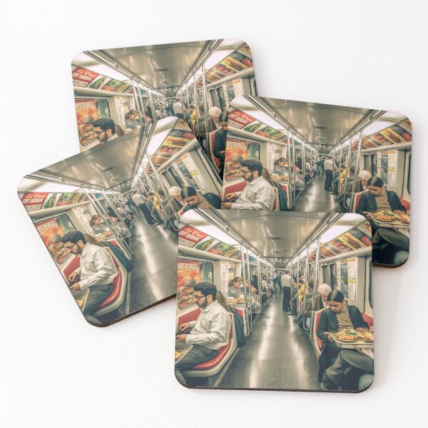 Item preview, People eating in the subway designed and sold by ivanmejia.