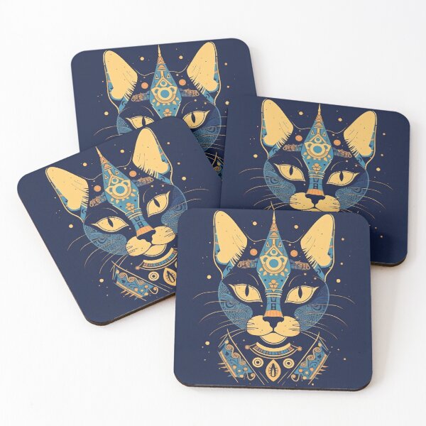 Item preview, Egyptian cat _ Cool_ Blue_Bohostyle designed and sold by LynnePham.