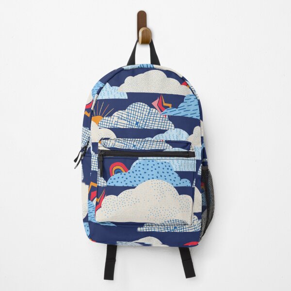 Item preview, Fun cloud pattern with rainbows, sunshine and lightning bolts designed and sold by Marie Friddle.