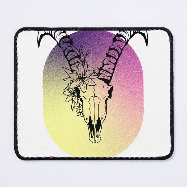 Item preview, Antilope Bull Skull and flowers designed and sold by MilenaThermalC.